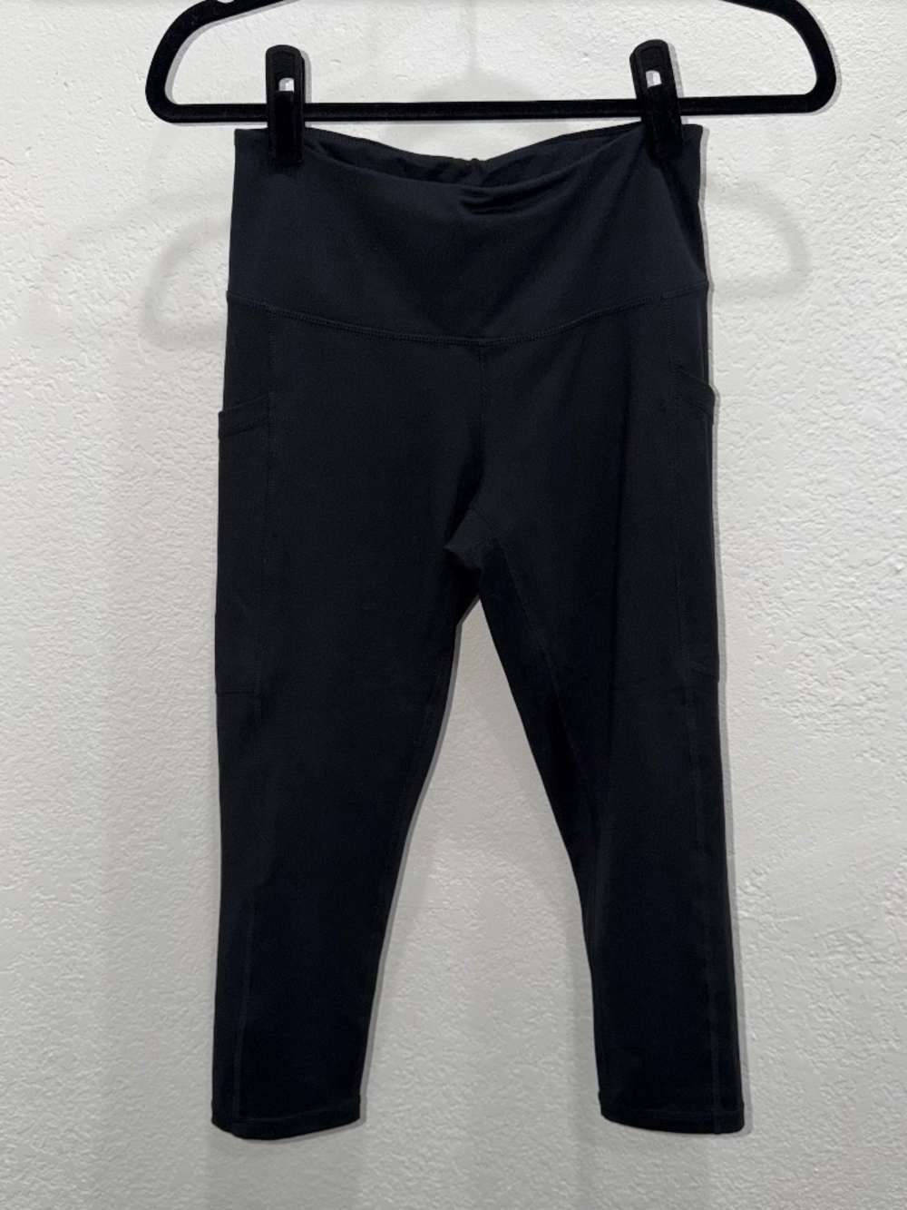 Z by Zella Fitness Leggings with Pockets, High Waist Crop Black, S